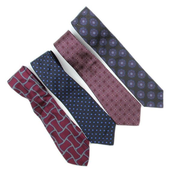 Vintage Hugo Boss Tommy Hilfiger Silk Neck Ties Lot of 4 - Picture 1 of 4